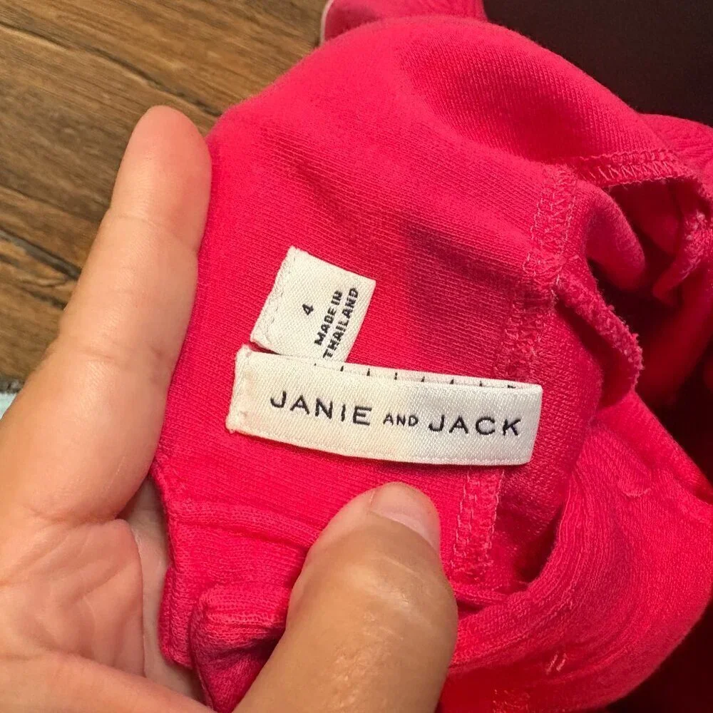 Janie and Jack hot pink jacquard ruffle dress